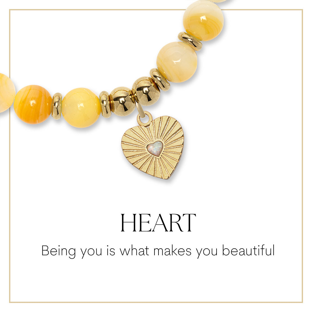 Heart Gold Charm Bracelet Collection