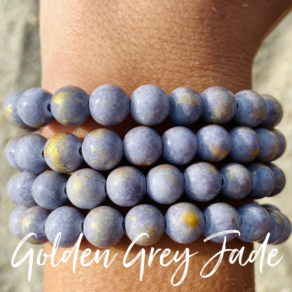 Golden Grey Jade Gemstone Collection