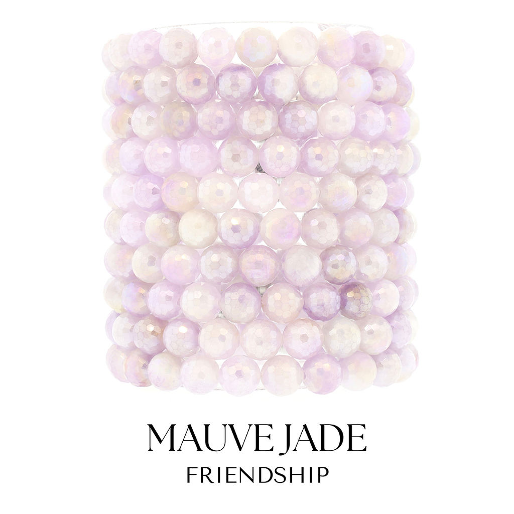 Mauve Jade Gemstone Bracelet Collection