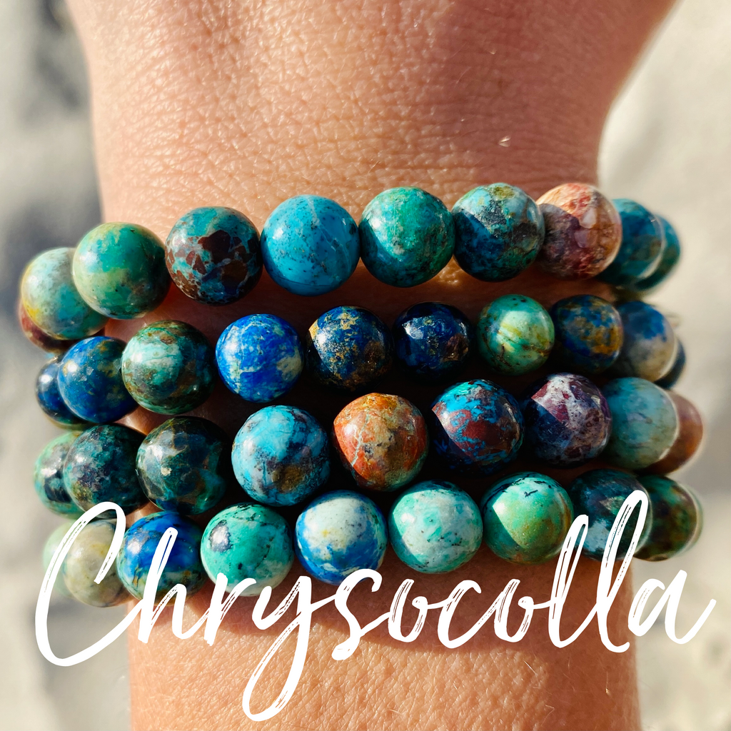 Chrysocolla Gemstone Bracelet Collection