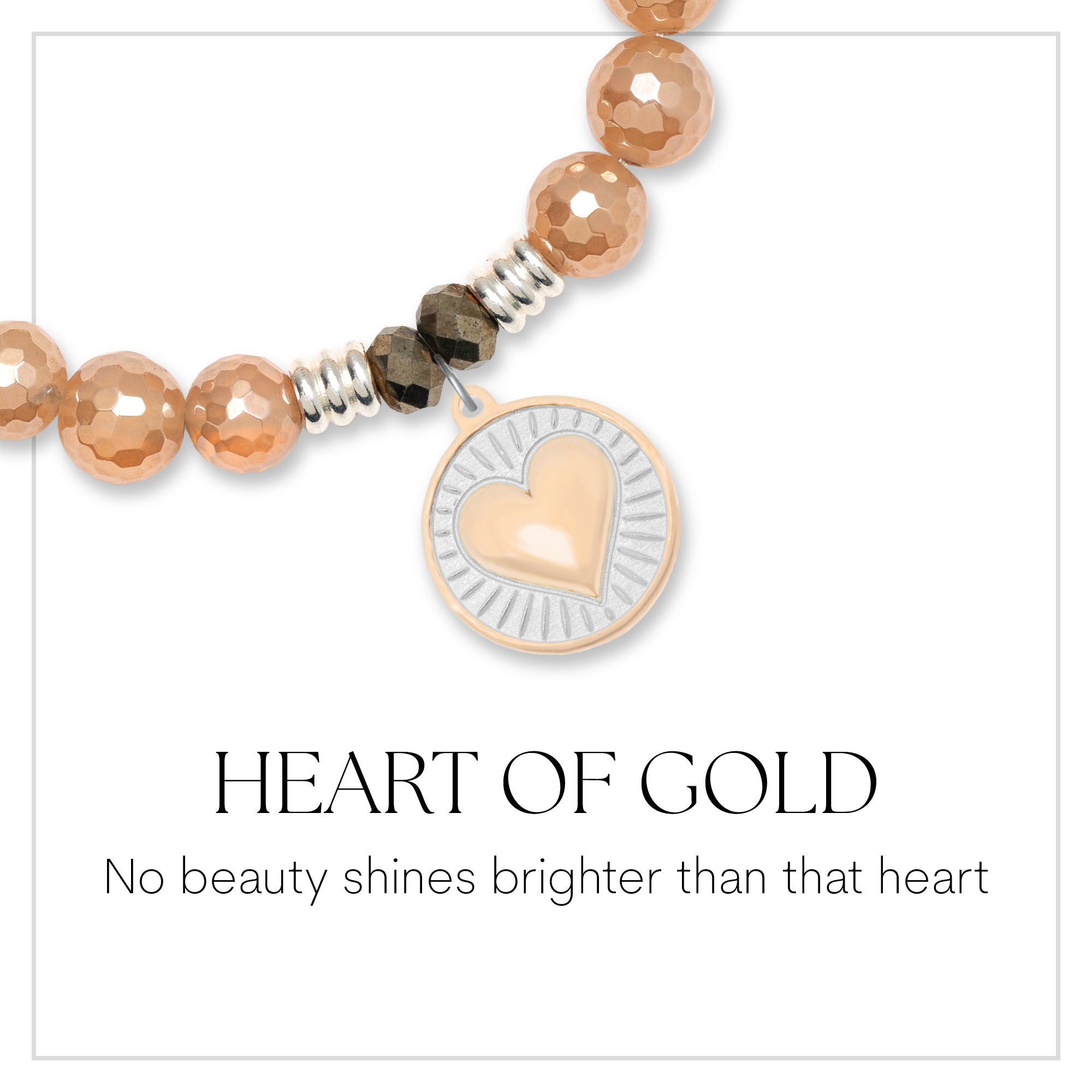 Heart of Gold Sterling Silver Charm Bracelet Collection