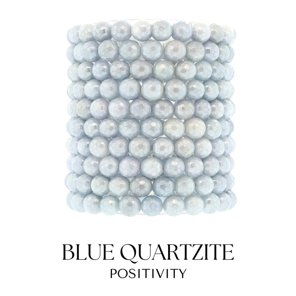 Blue Quartzite Gemstone Bracelet Collection