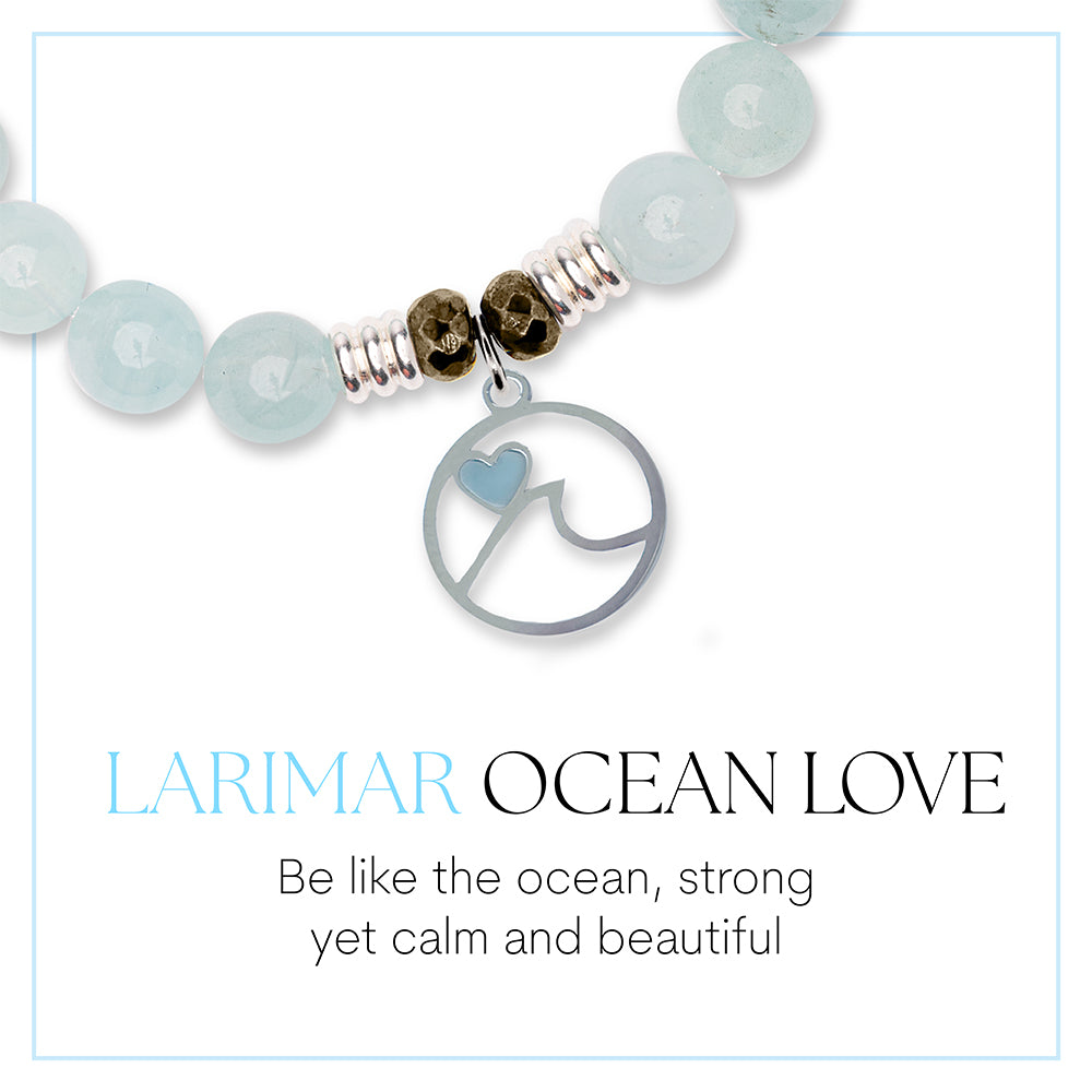 Ocean Love Larimar Sterling Silver Charm Bracelet Collection