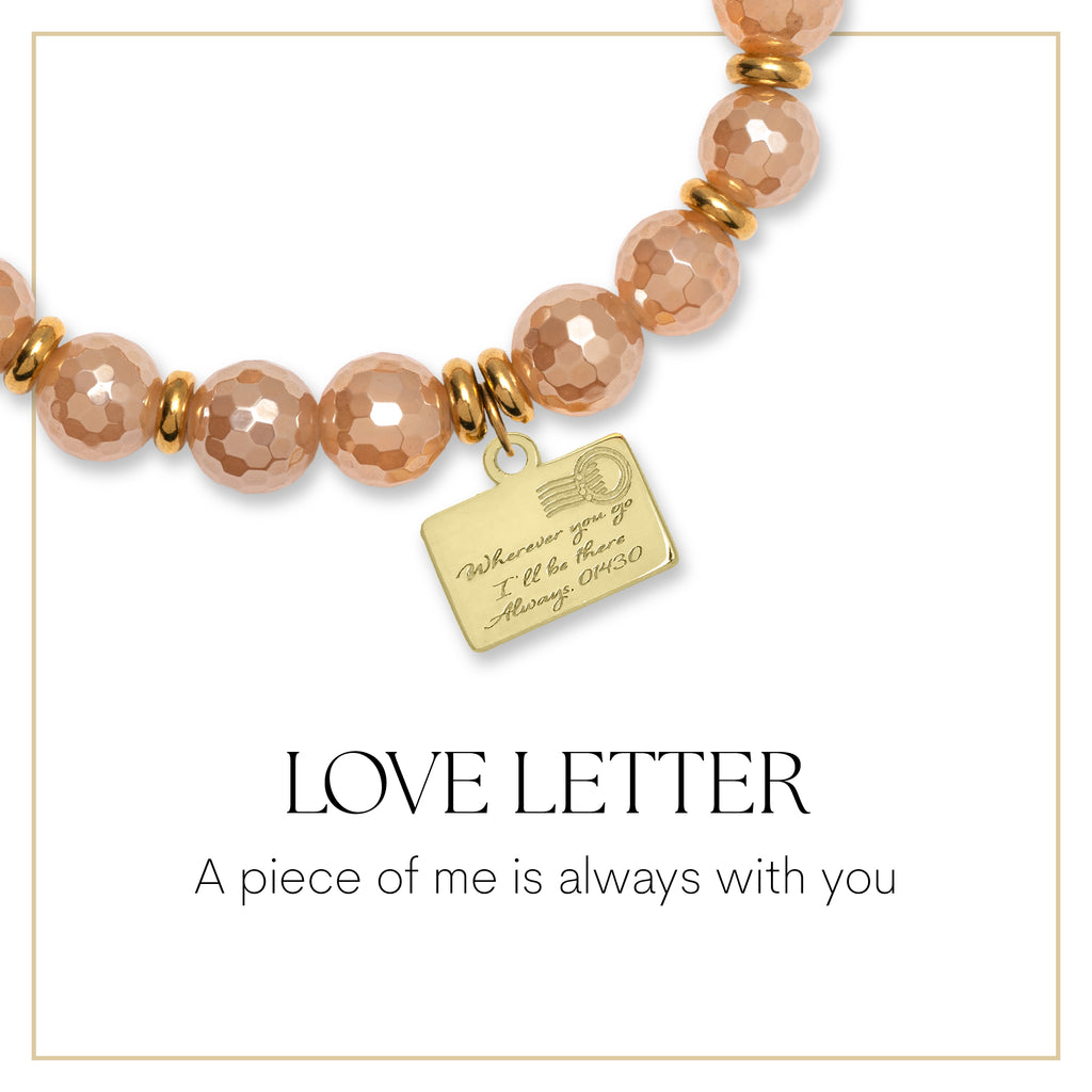 Gold Love Letter Charm Bracelet Collection