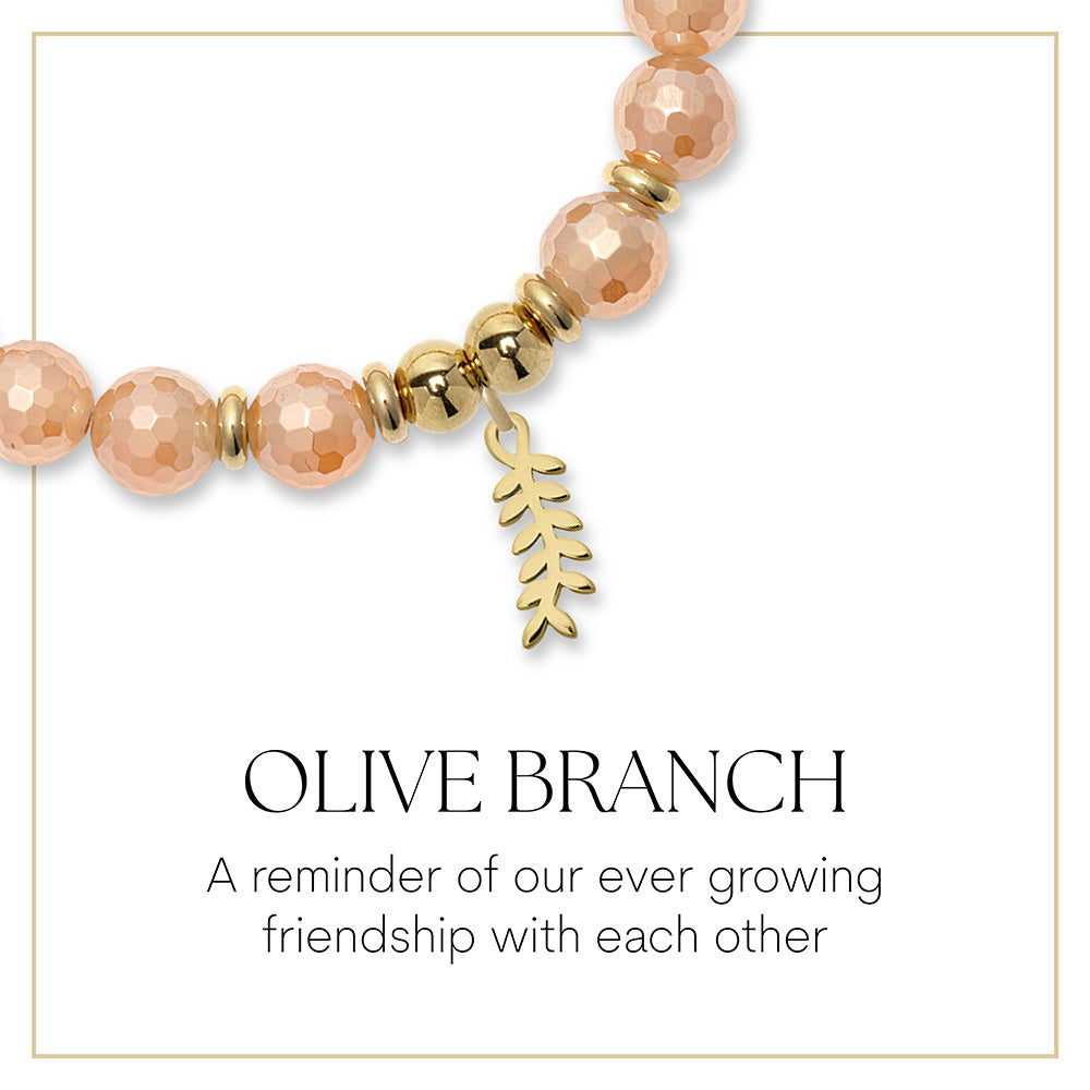 Olive Branch Gold Charm Bracelet Collection