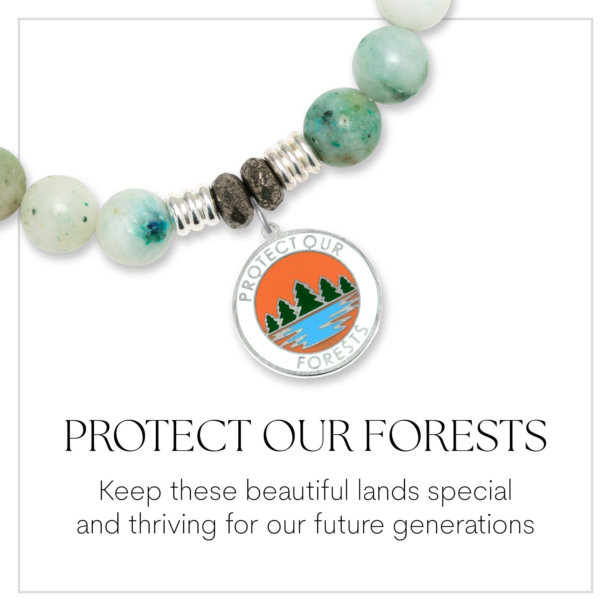 Protect our Forests Enamel Sterling Silver Charm Bracelet Collection