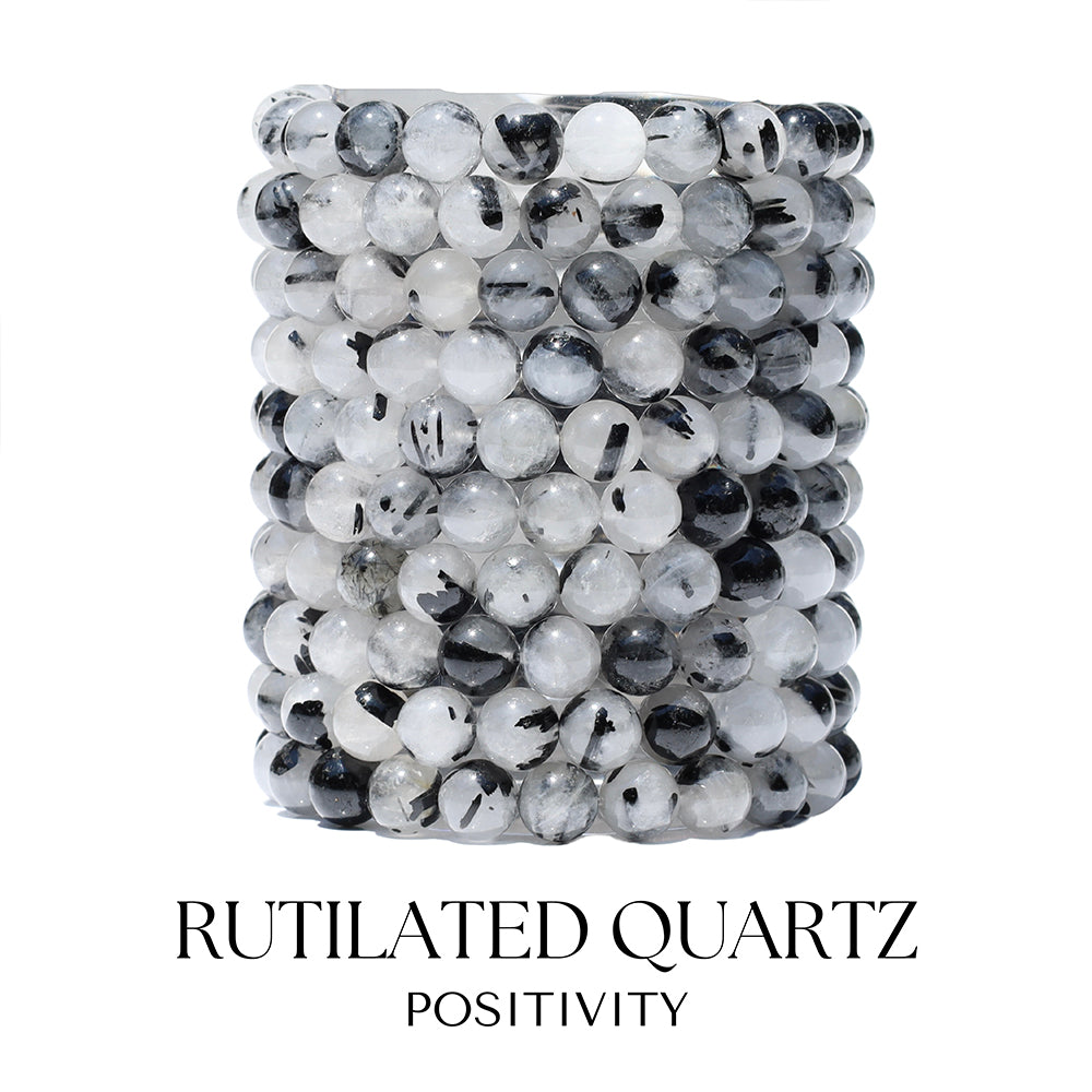 Rutilated Quartz Gemstone Bracelet Collection