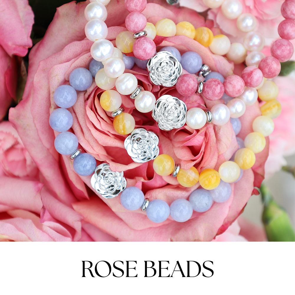 Rose Bead Charm Bracelet Collection