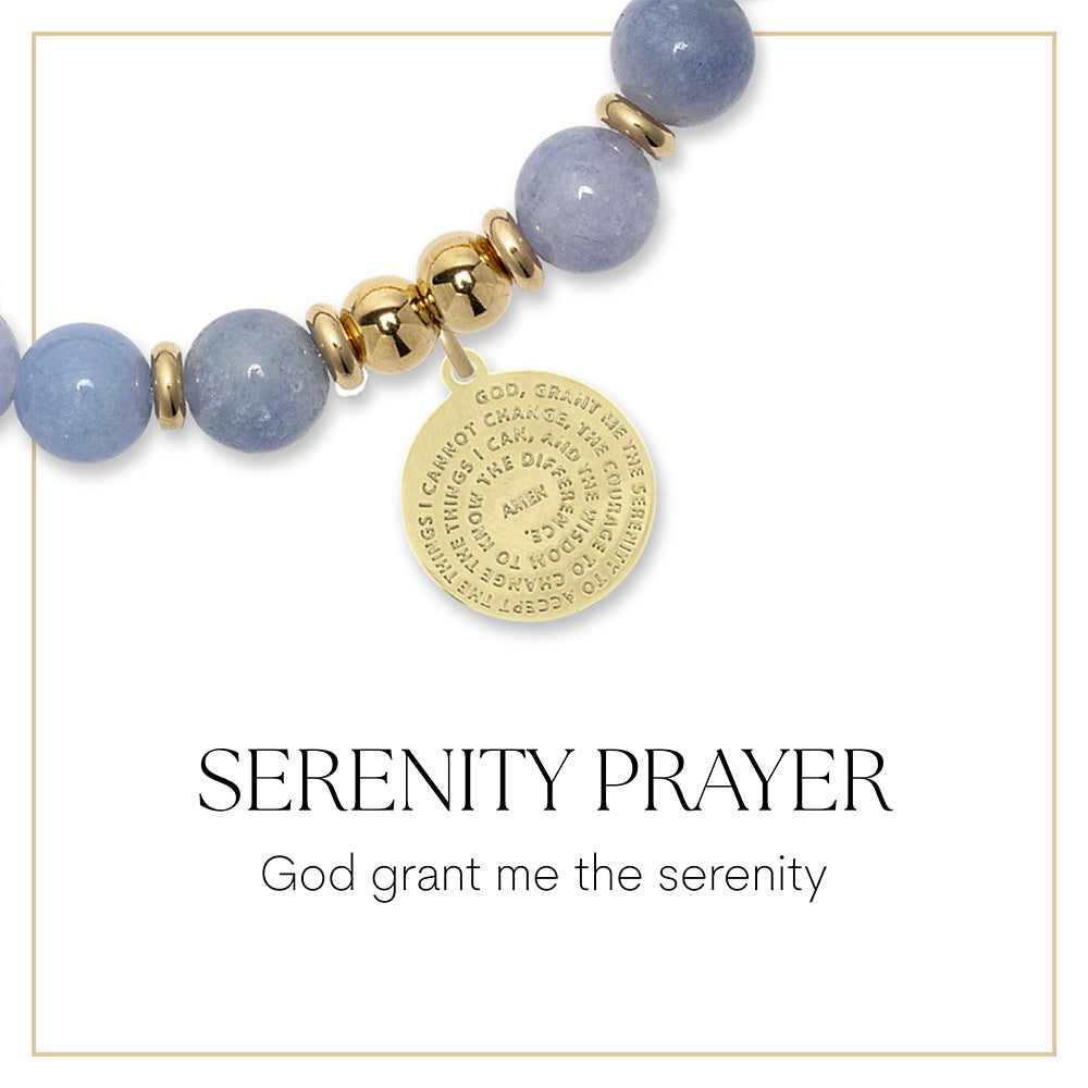 Serenity Prayer Gold Charm Bracelet Collection