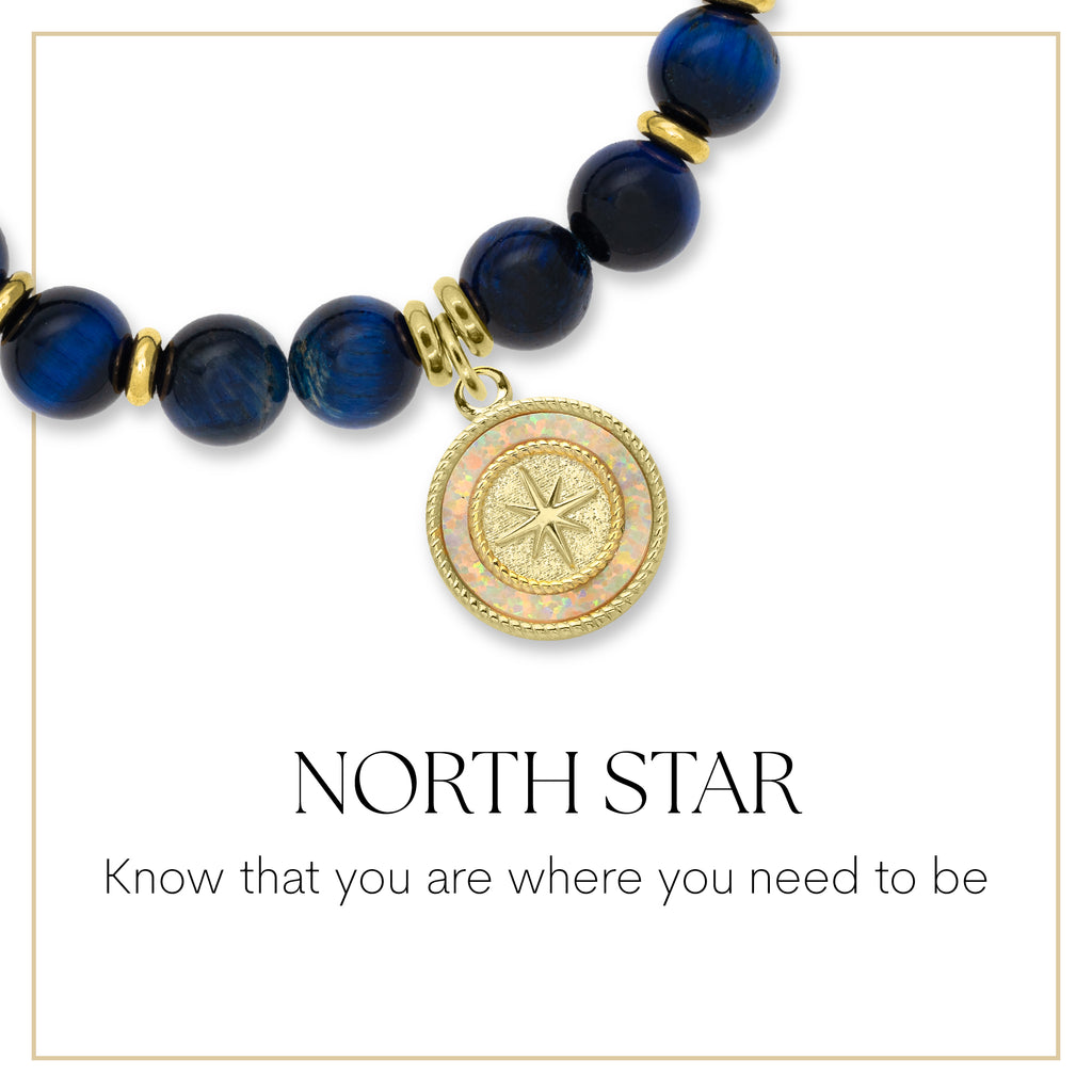 Gold North Star Charm Bracelet Collection