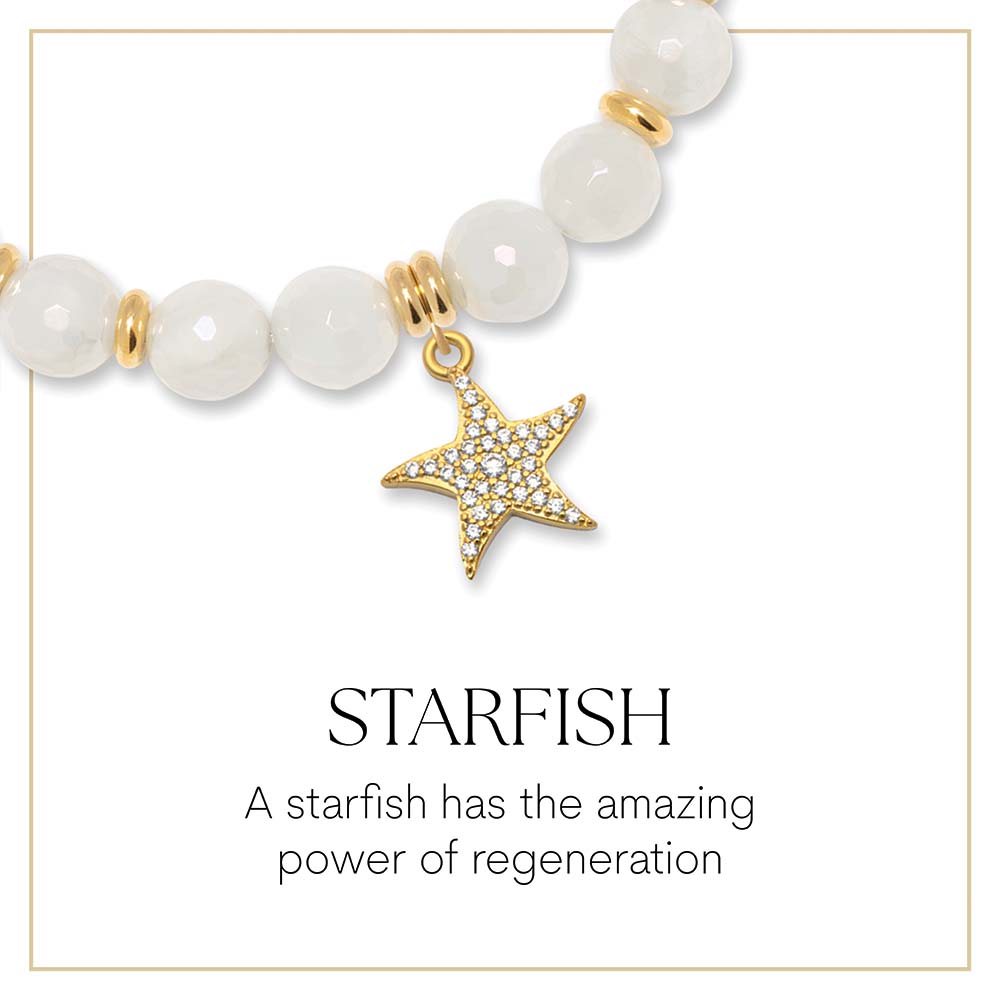 Gold Starfish Charm Bracelet Collection