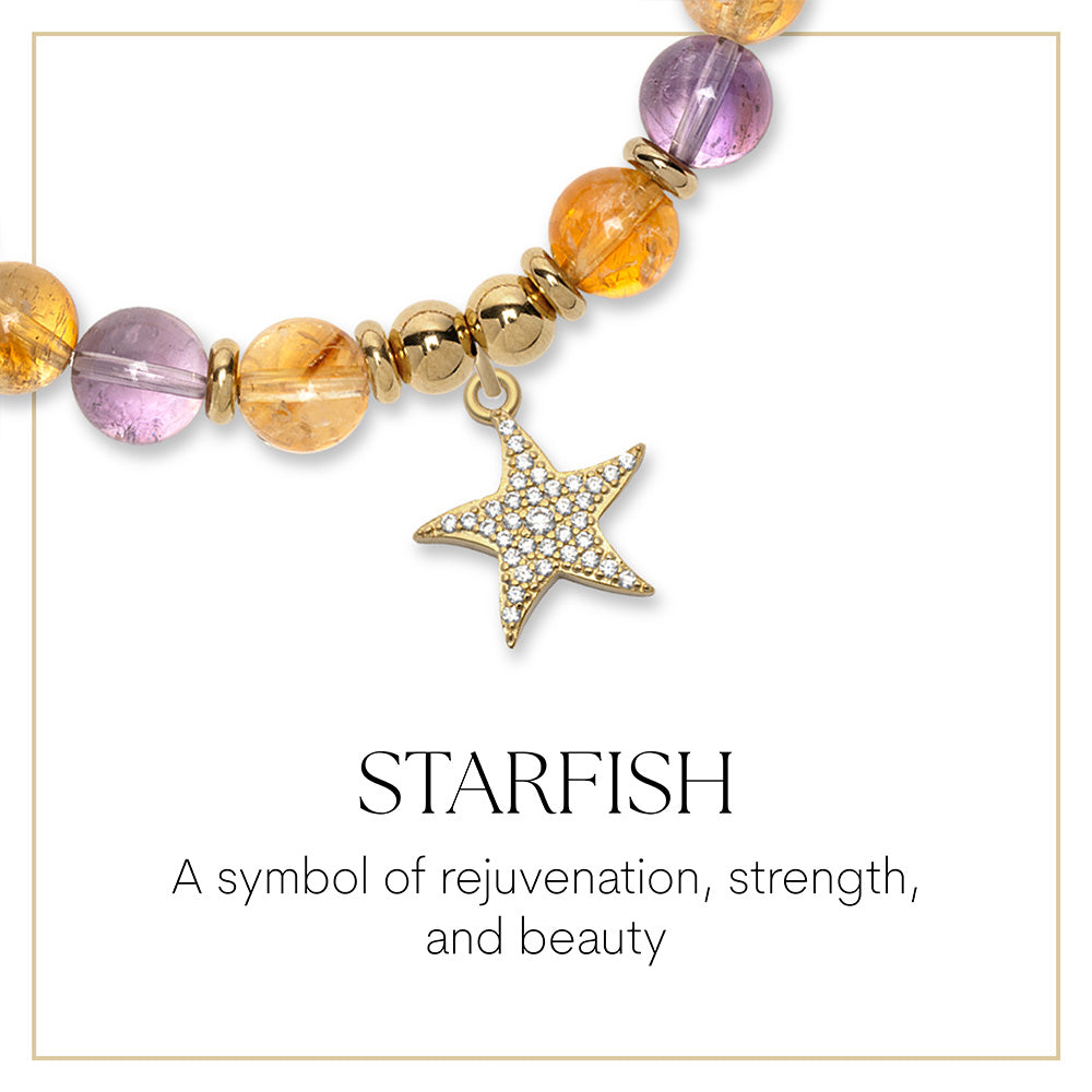 Starfish Gold Charm Bracelet Collection