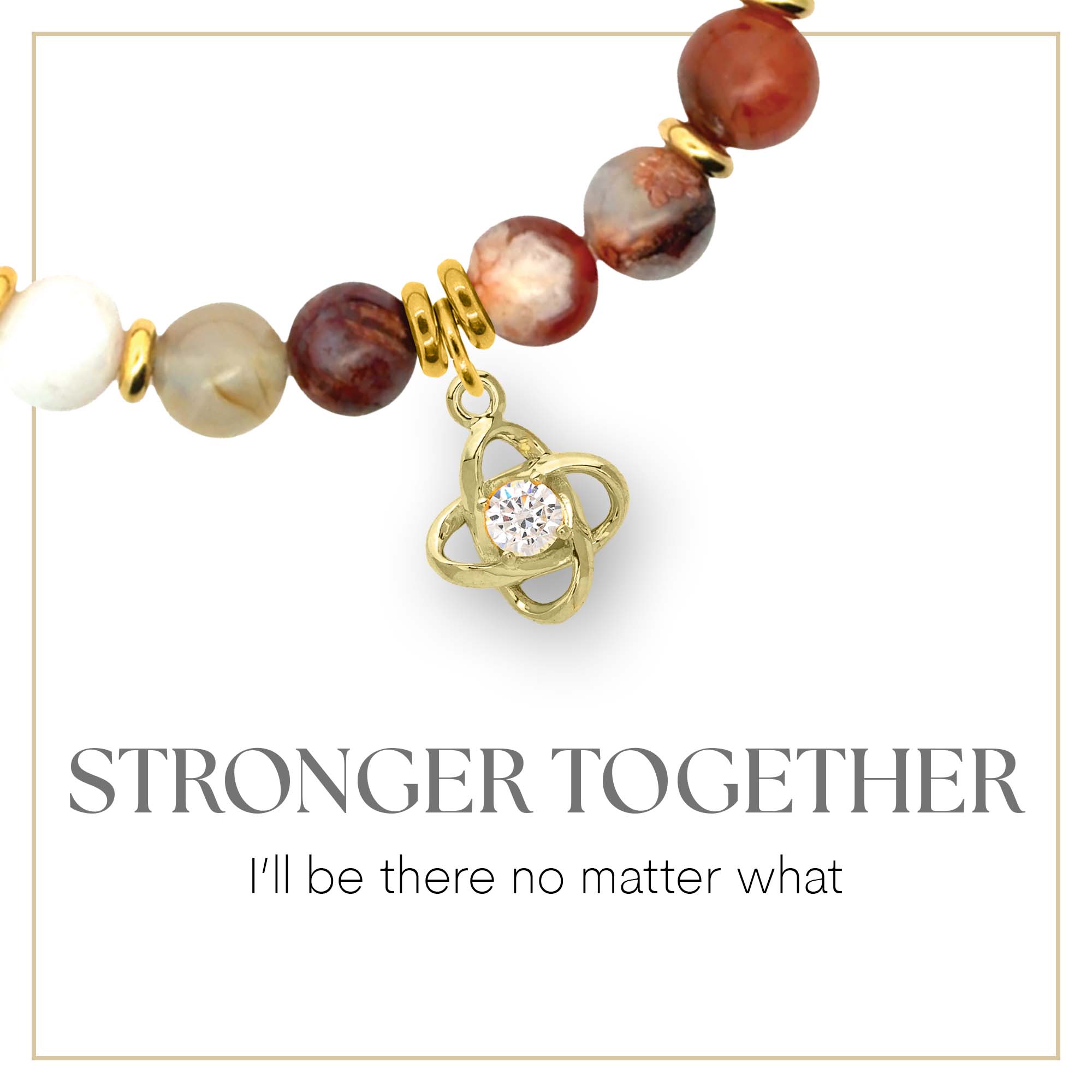 Gold Stronger Together Charm Bracelet Collection