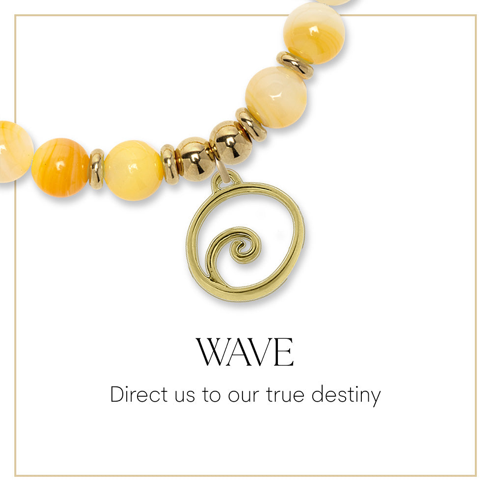 Wave Gold Charm Bracelet Collection