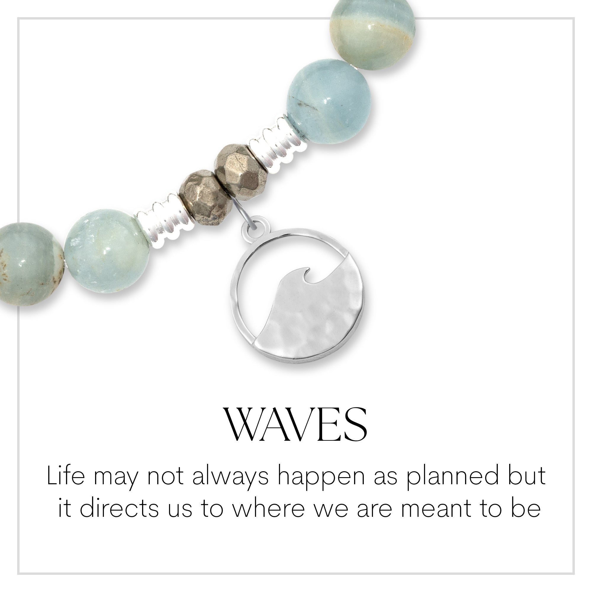 Waves Sterling Silver Charm Bracelet Collection