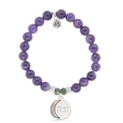 Amethyst Gemstone Bracelet with 11:11 Sterling Silver Charm