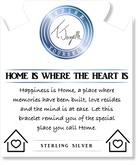 Amethyst Gemstone Bracelet with Home is Where the Heart Is Sterling Silver Charm