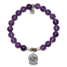 Amethyst Gemstone Bracelet with Winter Wonderland Sterling Silver Charm