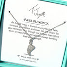 Angel Blessings Sterling Silver Charm Necklace