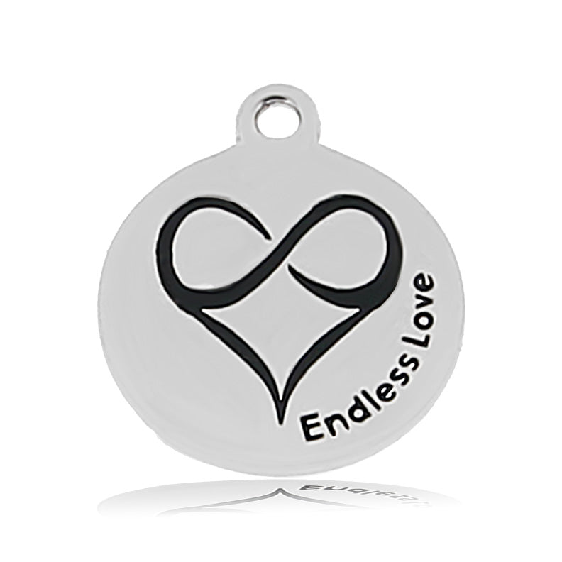 Aqua Agate Gemstone Bracelet with Endless Love Mom Sterling Silver Charm