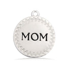 Aqua Agate Gemstone Bracelet with Endless Love Mom Sterling Silver Charm