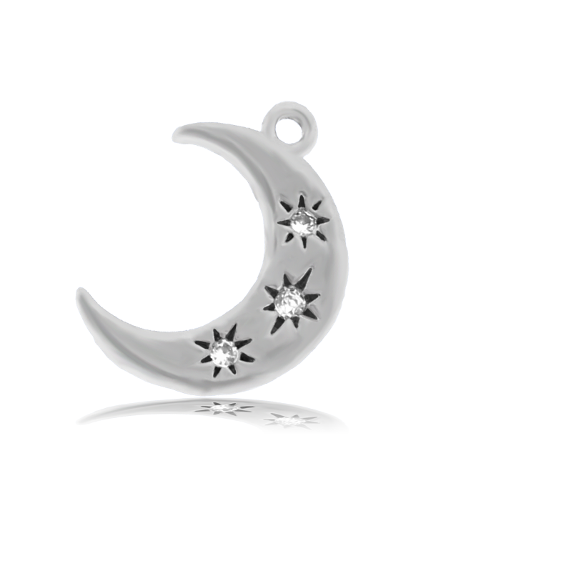 Aqua Agate Gemstone Bracelet with Friendship Stars Sterling Silver Charm