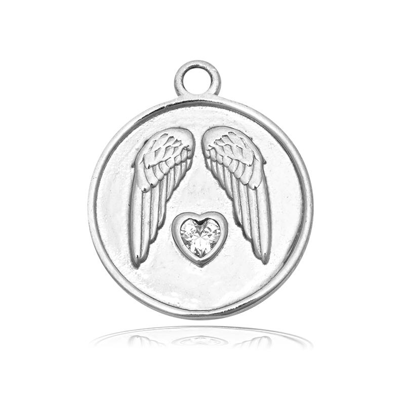 Aqua Agate Gemstone Bracelet with Guardian Sterling Silver Charm