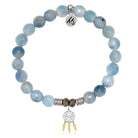 Aquamarine Jade Gemstone Bracelet with Dreamcatcher Sterling Silver Charm