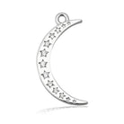 Aquamarine Jade Gemstone Bracelet with Friendship Moon Sterling Silver Charm