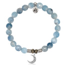 Aquamarine Jade Gemstone Bracelet with Friendship Stars Sterling Silver Charm