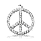 Aquamarine Jade Gemstone Bracelet with Peace CZ Sterling Silver Charm