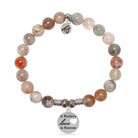 Arusha Agate Gemstone Bracelet with Father's Love Sterling Silver Charm