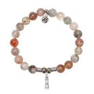 Arusha Agate Gemstone Bracelet with Lighthouse Sterling Silver Charm