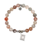 Arusha Agate Gemstone Bracelet with Memories Sterling Silver Charm