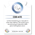 Australian Agate Gemstone Bracelet with Create Sterling Silver Charm