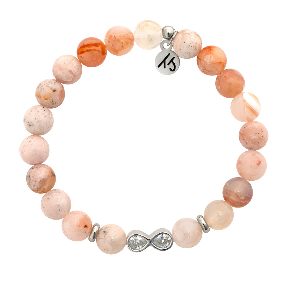 Beaded Moments Bracelet- Infinity Sterling Silver Charm