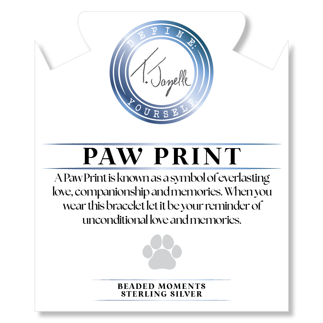 Beaded Moments Bracelet- Paw Print Sterling Silver Charm