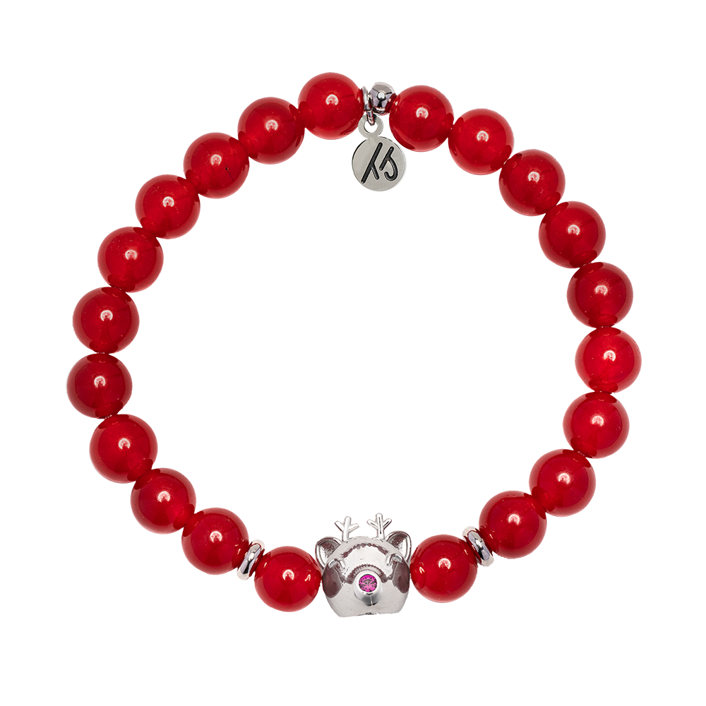 Beaded Moments Bracelet- Reindeer Magic Sterling Silver Charm