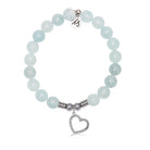 Beautiful Soul Charm with Blue Aquamarine Jade Gemstone Bracelet