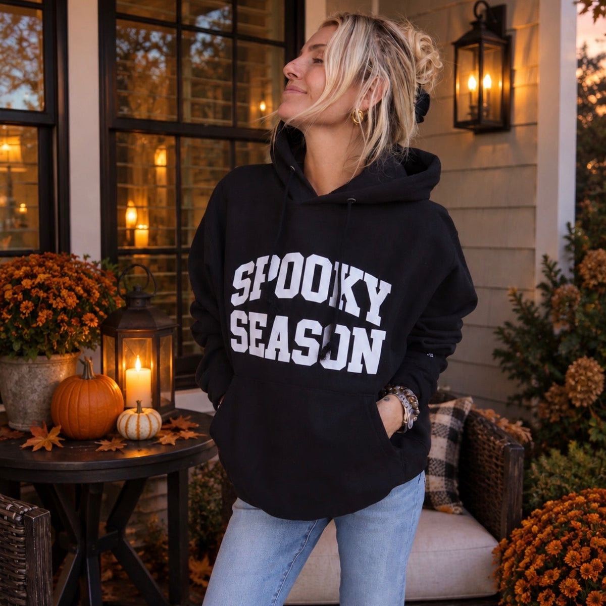 Black Spooky Season Champion Reverse Weave Sweatshirt