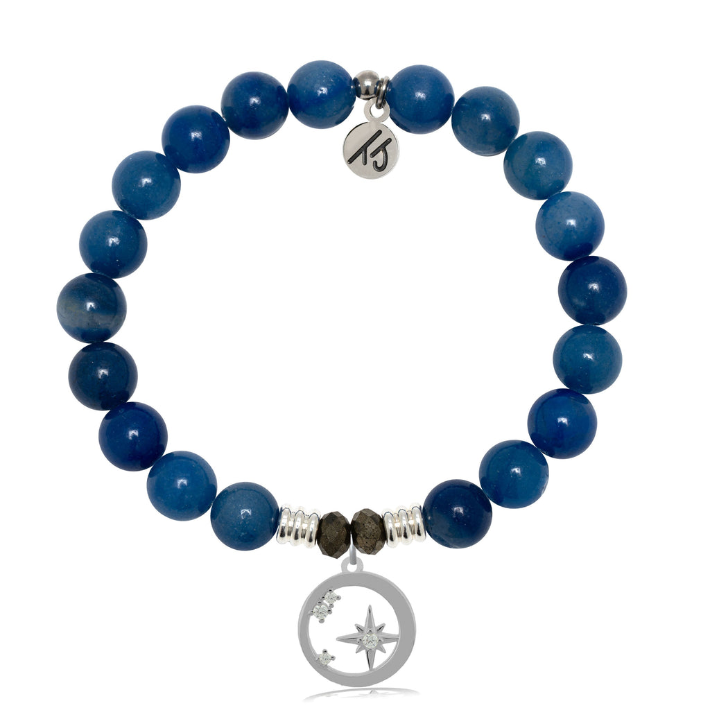 Blue Aventurine Gemstone Bracelet with What Is Meant To Be Sterling Silver Charm
