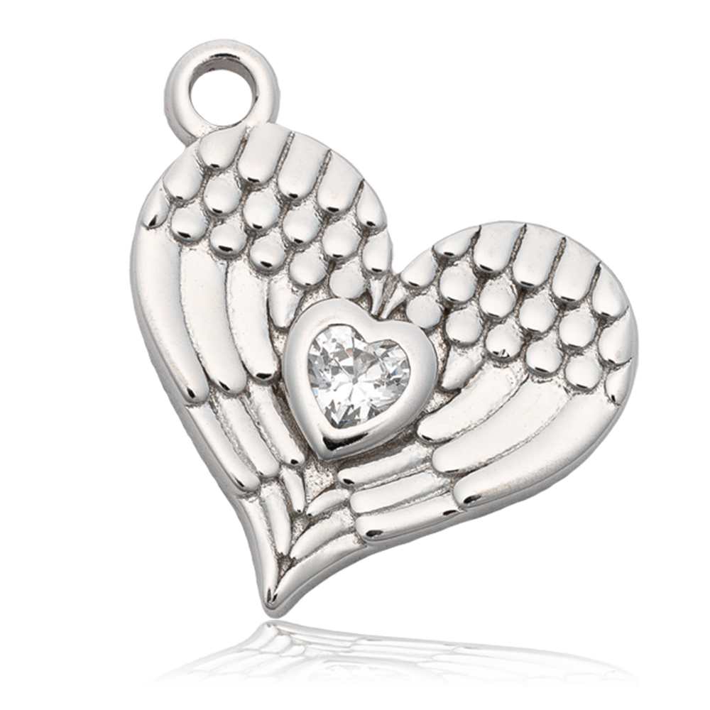 Blue Gold Agate Gemstone Bracelet with Angel Love Sterling Silver Charm