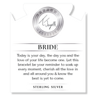 Bridal Collection: Blue Quartzite Stone Bracelet with Bride Sterling Silver Charm Bar