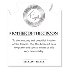 Bridal Collection: Celestine Stone Bracelet with Mother of the Groom Sterling Silver Charm Bar