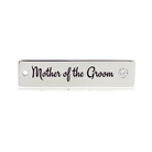 Bridal Collection: Celestine Stone Bracelet with Mother of the Groom Sterling Silver Charm Bar