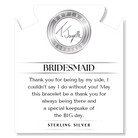 Bridal Collection: Green Angelite Bracelet with Bridesmaid Sterling Silver Charm Bar