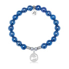 Cape Cod Charm with Navy Agate Gemstone Bracelet