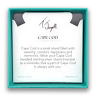Cape Cod Charm with Teal White Jade Gemstone Bracelet