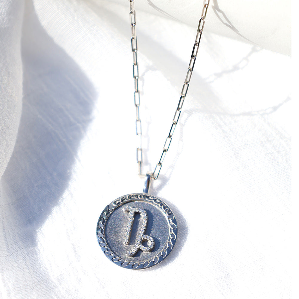 Capricorn Sterling Silver Zodiac Necklace