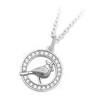 Cardinal White CZ Charm Necklace